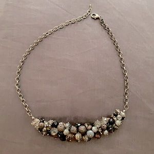 Chunky Black and Silver Necklace